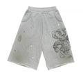 SAINT VANITY Bager Vintage Distressed Long Shorts - Blcak