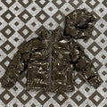 Trapstar Glossy Patent Hooded Puffer Jacket - Dark Bronze/Black